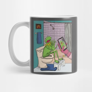 Kermit In The Bathroom Mug